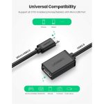 تبدیل Micro USB - OTG به USB 2.0 A سیم‌دار یوگرین مدل US133 کد 10396