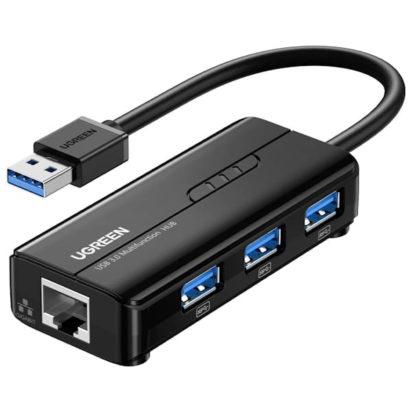 هاب ۴ پورت یوگرین USB 3.0 To 3*USB 3.0 +LAN مدل CR103کد 20265
