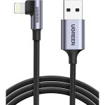 کابل تبدیل 90 درجه Lightning یوگرین به USB 2.0 A Male Cable مدل US299 کد 60521