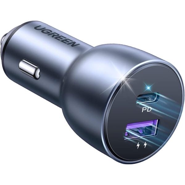 شارژر فندکی USB-C PD+USB-A QC (30+22.5)W یوگرین مدل CD213 کد 60980