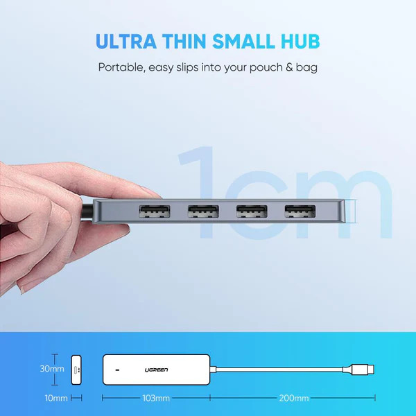 هاب یوگرین USB-C HUB TO 4 PORTS USB 3.0 مدل CM219 کد 70336